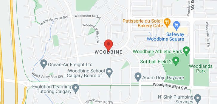 map of 255 WOODBINE BV SW